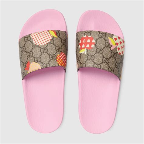 Women's Gucci Les Pommes slide sandal 